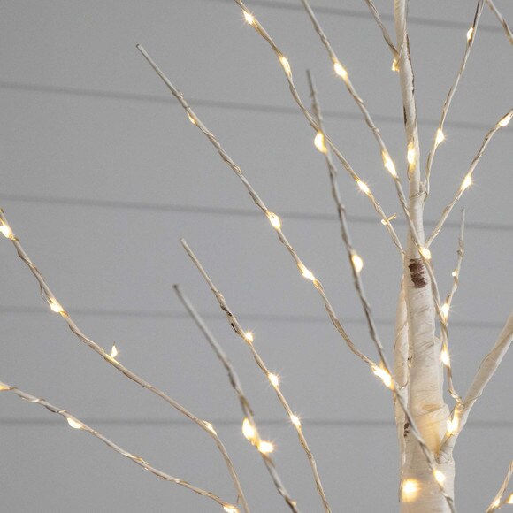 3 Pre-Lit Artificial White Birch Tree with 120 Warm White LED Lights - SKU #T4907 - 3