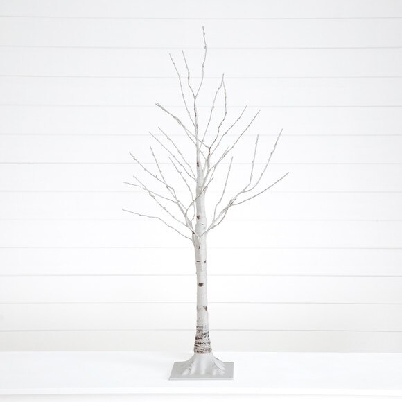 3 Pre-Lit Artificial White Birch Tree with 120 Warm White LED Lights - SKU #T4907 - 7
