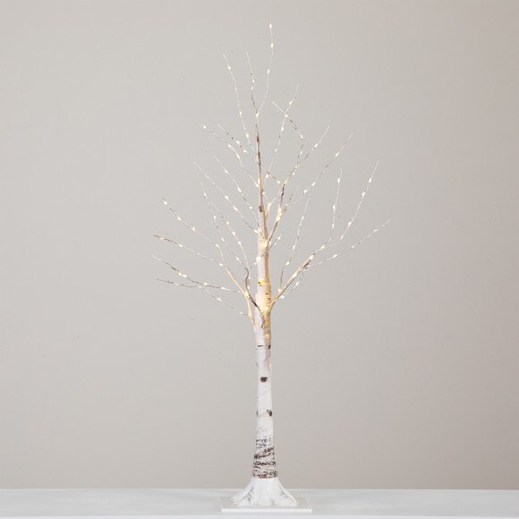 3 Pre-Lit Artificial White Birch Tree with 120 Warm White LED Lights - SKU #T4907 - 8