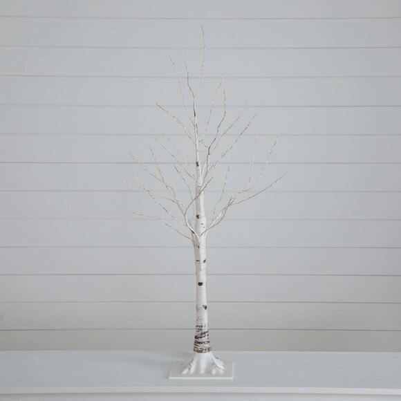 3 Pre-Lit Artificial White Birch Tree with 120 Warm White LED Lights - SKU #T4907 - 12