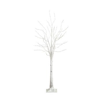 5 Pre-Lit Artificial White Birch Tree with 240 Warm White LED Lights - SKU #T4909