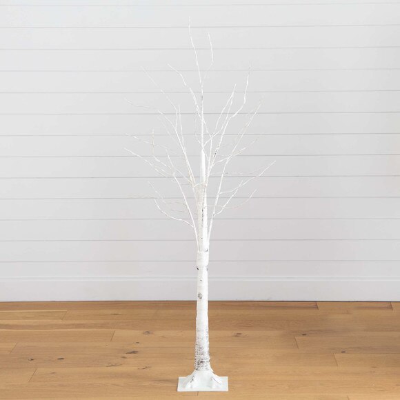 5 Pre-Lit Artificial White Birch Tree with 240 Warm White LED Lights - SKU #T4909 - 13