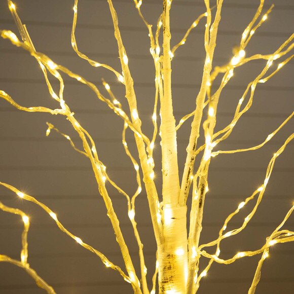 6 Pre-Lit Artificial White Birch Tree with 300 Warm White LED Lights - SKU #T4910 - 3