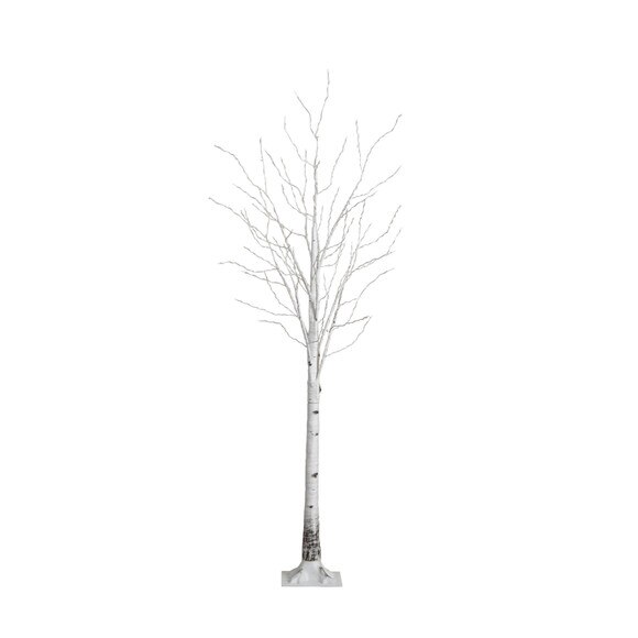 7 Pre-Lit Artificial White Birch Tree with 400 Warm White LED Lights - SKU #T4911