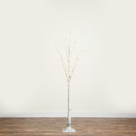 8 Pre-Lit Artificial White Birch Tree with 500 Warm White LED Lights - SKU #T4912 - 10