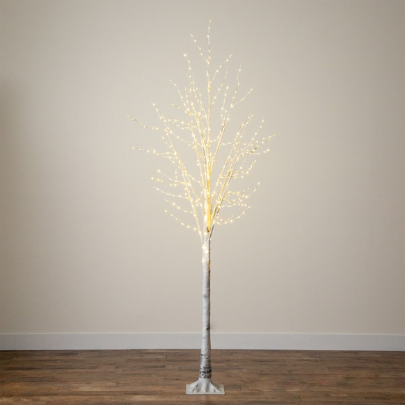 8 Pre-Lit Artificial White Birch Tree with 500 Warm White LED Lights - SKU #T4912 - 11