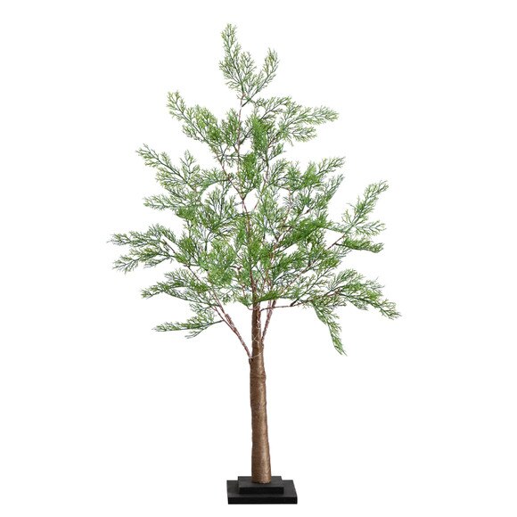 3 Lighted Artificial Cypress Tree with 120 Warm White LED Lights - SKU #T4915