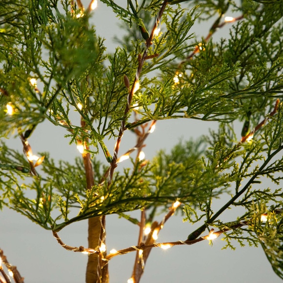 3 Lighted Artificial Cypress Tree with 120 Warm White LED Lights - SKU #T4915 - 3