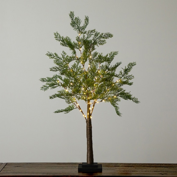 3 Lighted Artificial Cypress Tree with 120 Warm White LED Lights - SKU #T4915 - 8