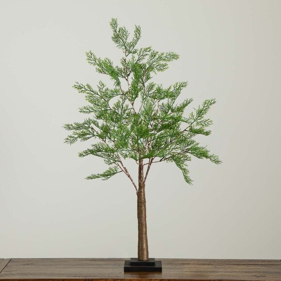 3 Lighted Artificial Cypress Tree with 120 Warm White LED Lights - SKU #T4915 - 9