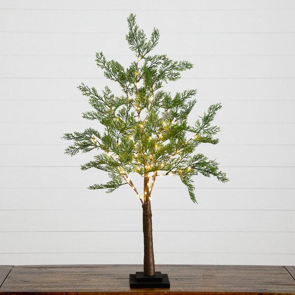 3 Lighted Artificial Cypress Tree with 120 Warm White LED Lights - SKU #T4915 - 10