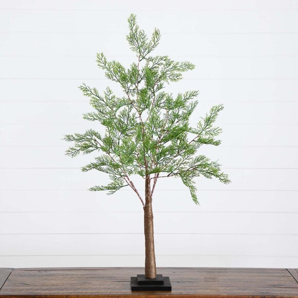 3 Lighted Artificial Cypress Tree with 120 Warm White LED Lights - SKU #T4915 - 11