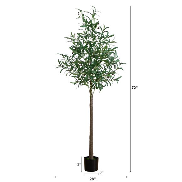 6 Lighted Artificial Olive Tree with 300 Warm White LED Lights - SKU #T4917 - 1