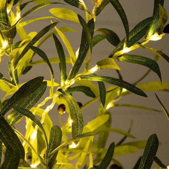 6 Lighted Artificial Olive Tree with 300 Warm White LED Lights - SKU #T4917 - 3
