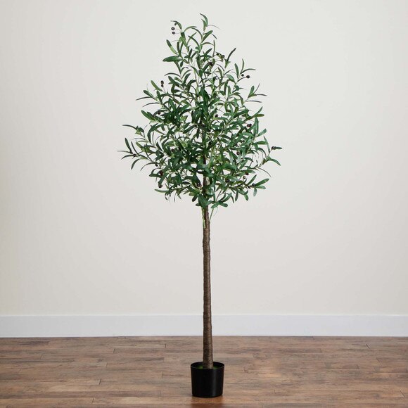 6 Lighted Artificial Olive Tree with 300 Warm White LED Lights - SKU #T4917 - 8