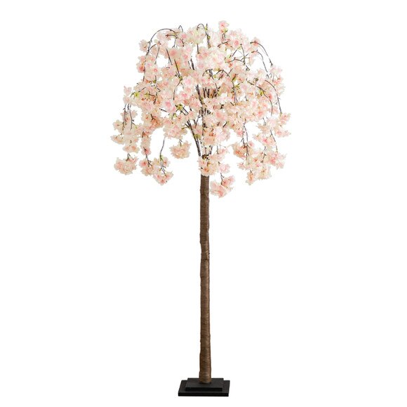 5 Lighted Artificial Cascading Cherry Blossom Tree with 320 Warm White LED Lights - SKU #T4918