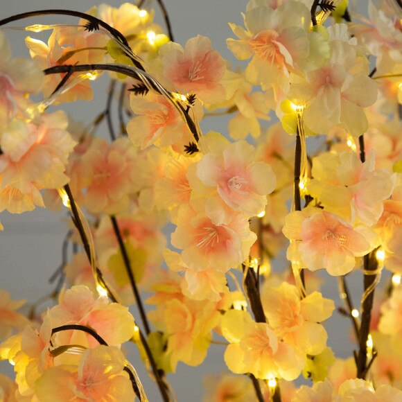 5 Lighted Artificial Cascading Cherry Blossom Tree with 320 Warm White LED Lights - SKU #T4918 - 3