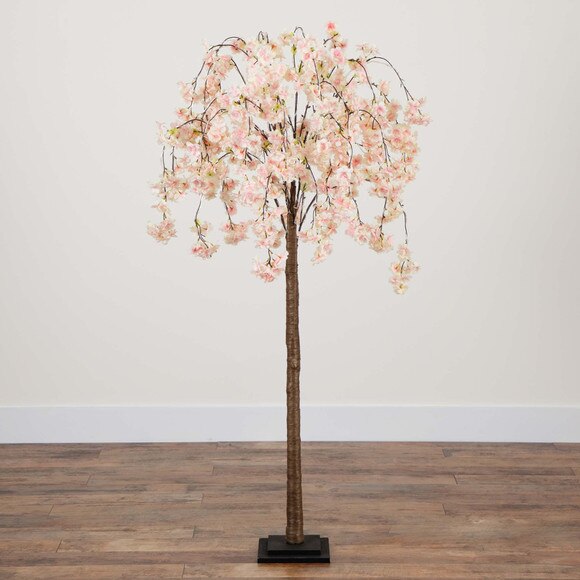 5 Lighted Artificial Cascading Cherry Blossom Tree with 320 Warm White LED Lights - SKU #T4918 - 7