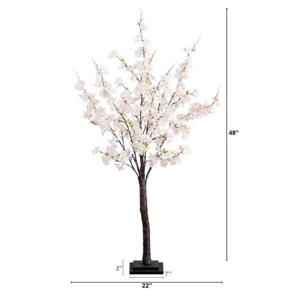 4 Lighted Artificial Cherry Blossom Tree with 210 Warm White LED Lights - SKU #T4919 - 1