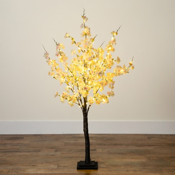 4 Lighted Artificial Cherry Blossom Tree with 210 Warm White LED Lights - SKU #T4919 - 7