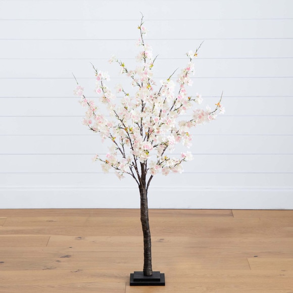 4 Lighted Artificial Cherry Blossom Tree with 210 Warm White LED Lights - SKU #T4919 - 8