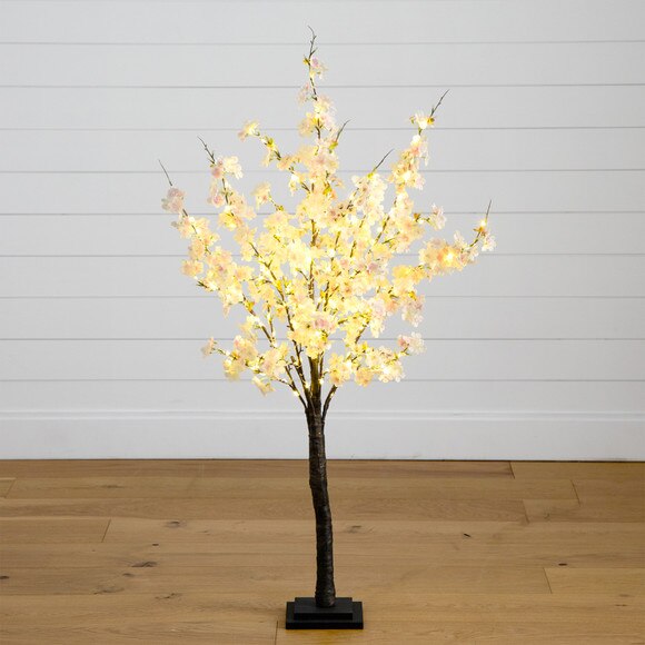 4 Lighted Artificial Cherry Blossom Tree with 210 Warm White LED Lights - SKU #T4919 - 9