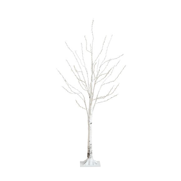 4 Pre-Lit Artificial White Birch Tree with 240 Color Changing LED Lights - SKU #T4920