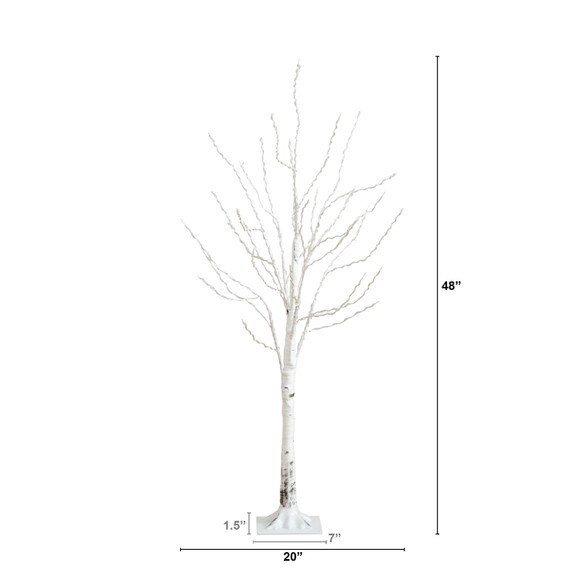 4 Pre-Lit Artificial White Birch Tree with 240 Color Changing LED Lights - SKU #T4920 - 1