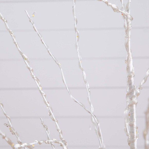 4 Pre-Lit Artificial White Birch Tree with 240 Color Changing LED Lights - SKU #T4920 - 2