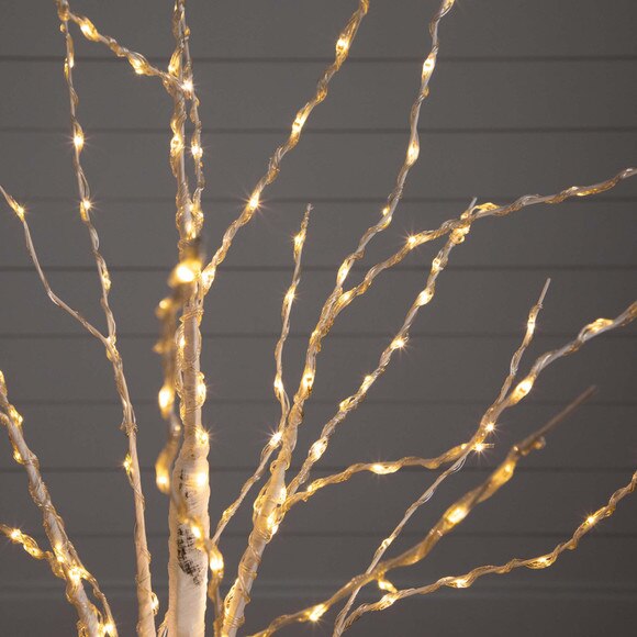 4 Pre-Lit Artificial White Birch Tree with 240 Color Changing LED Lights - SKU #T4920 - 3