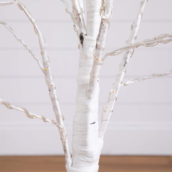 4 Pre-Lit Artificial White Birch Tree with 240 Color Changing LED Lights - SKU #T4920 - 4