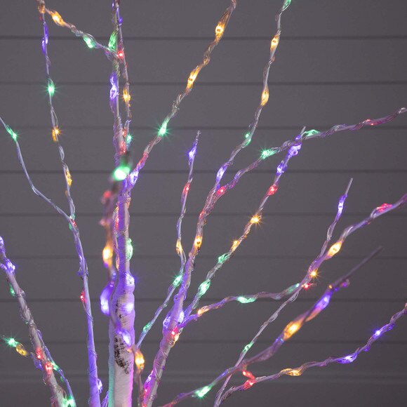 4 Pre-Lit Artificial White Birch Tree with 240 Color Changing LED Lights - SKU #T4920 - 6