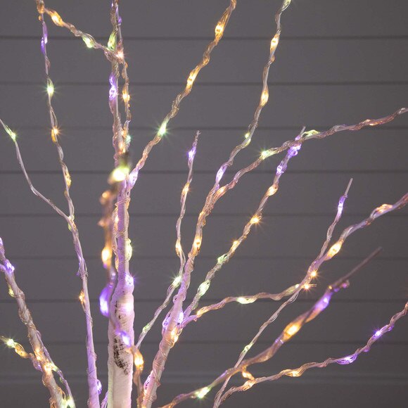4 Pre-Lit Artificial White Birch Tree with 240 Color Changing LED Lights - SKU #T4920 - 7