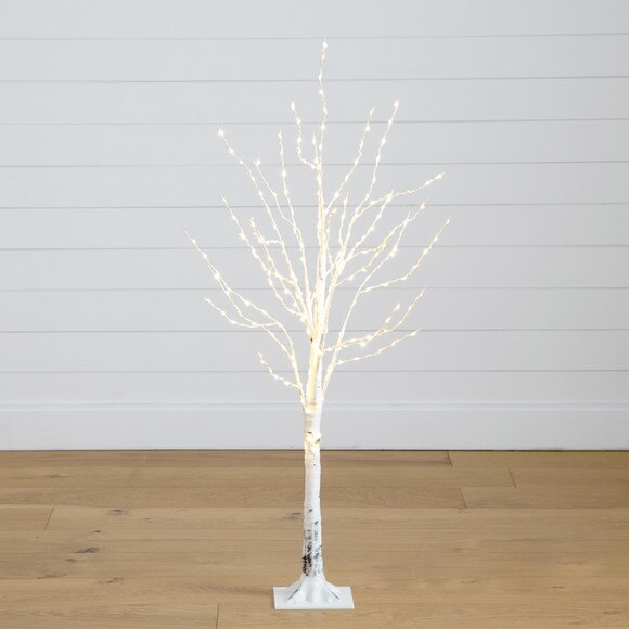 4 Pre-Lit Artificial White Birch Tree with 240 Color Changing LED Lights - SKU #T4920 - 11