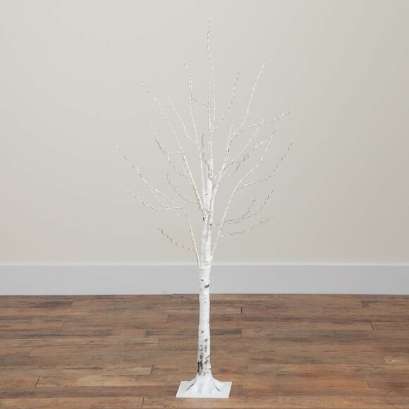 4 Pre-Lit Artificial White Birch Tree with 240 Color Changing LED Lights - SKU #T4920 - 14