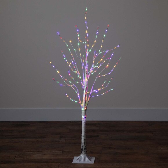 4 Pre-Lit Artificial White Birch Tree with 240 Color Changing LED Lights - SKU #T4920 - 15