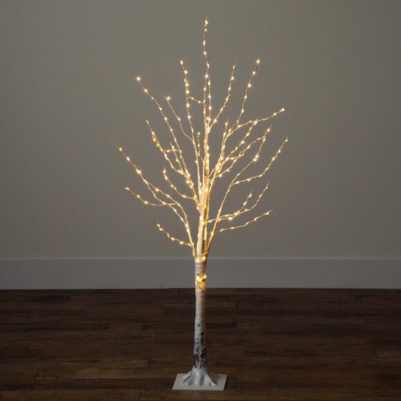4 Pre-Lit Artificial White Birch Tree with 240 Color Changing LED Lights - SKU #T4920 - 16