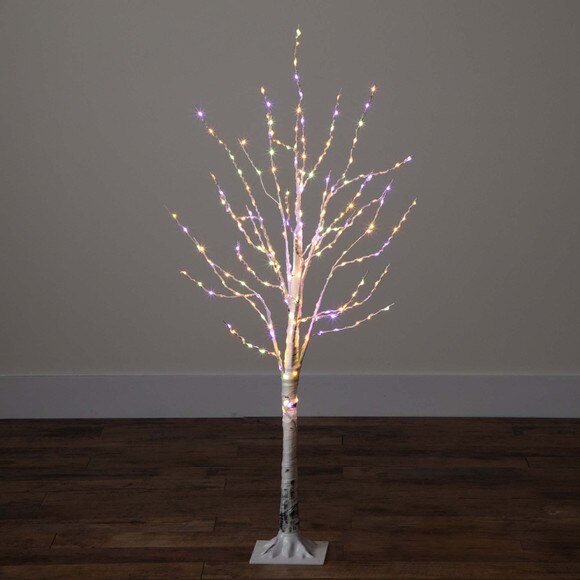 4 Pre-Lit Artificial White Birch Tree with 240 Color Changing LED Lights - SKU #T4920 - 17