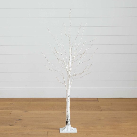 4 Pre-Lit Artificial White Birch Tree with 240 Color Changing LED Lights - SKU #T4920 - 19