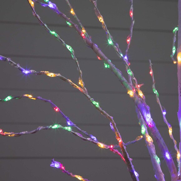 6 Pre-Lit Artificial White Birch Tree with 400 Color Changing LED Lights - SKU #T4921 - 6