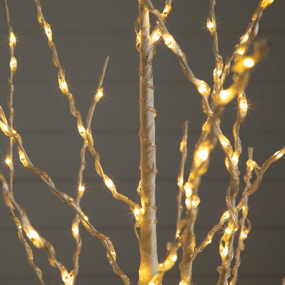 6 Pre-Lit Artificial White Birch Tree with 400 Color Changing LED Lights - SKU #T4921 - 7