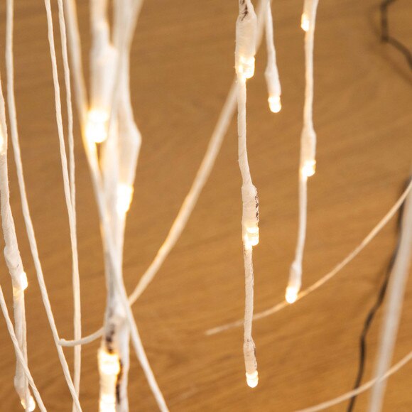 4 Pre-Lit Artificial White Weeping Willow Tree with 120 Warm White LED Lights - SKU #T4922 - 4