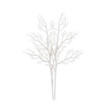 35 Pre-Lit Artificial White Birch Branches with 80 Warm White LED Lights - Set of 2 - SKU #T4925-S2