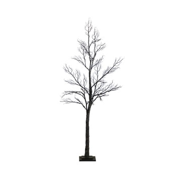 6 Pre-Lit Halloween Minimalist Twig Artificial Fall Tree with 320 Orange Purple LED Lights - SKU #T4926
