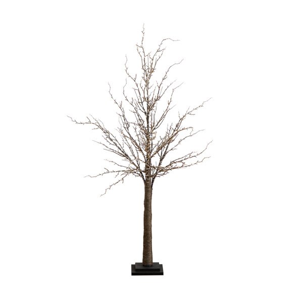 4 Pre-Lit Artificial Trig Tree with 240 Warm White LED Lights - SKU #T4927