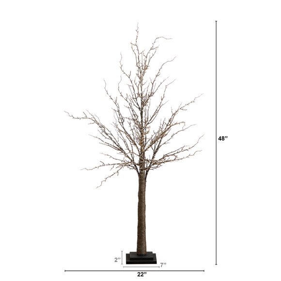 4 Pre-Lit Artificial Trig Tree with 240 Warm White LED Lights - SKU #T4927 - 1