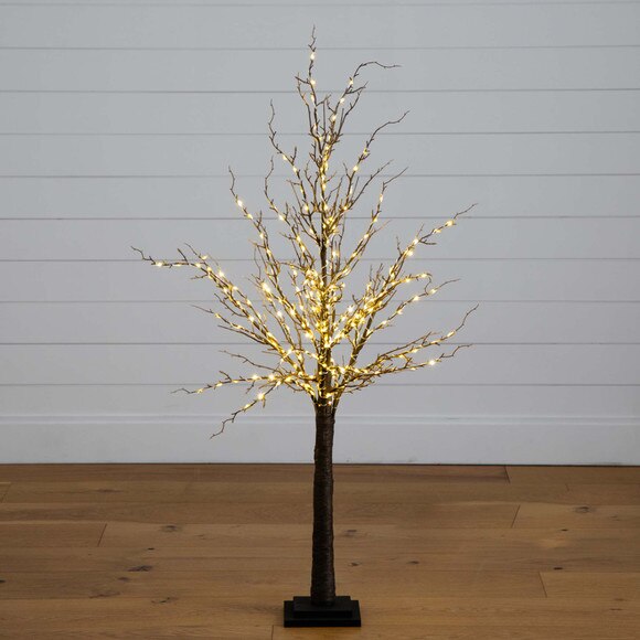 4 Pre-Lit Artificial Trig Tree with 240 Warm White LED Lights - SKU #T4927 - 8