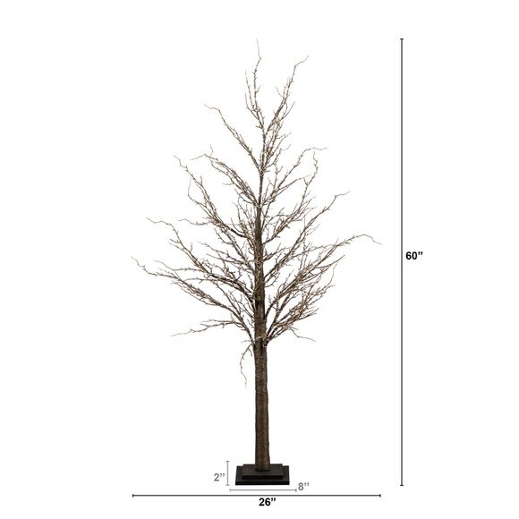 5 Pre-Lit Artificial Trig Tree with 360 Warm White LED Lights - SKU #T4928 - 1