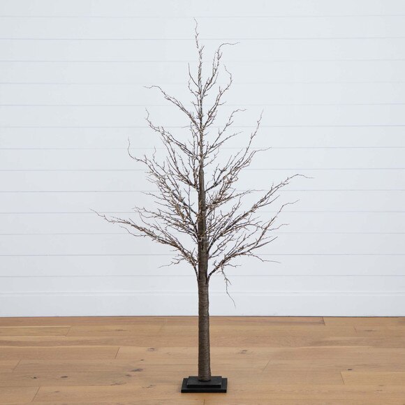 5 Pre-Lit Artificial Trig Tree with 360 Warm White LED Lights - SKU #T4928 - 7