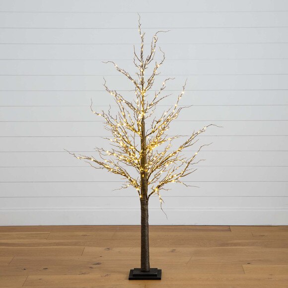 5 Pre-Lit Artificial Trig Tree with 360 Warm White LED Lights - SKU #T4928 - 8